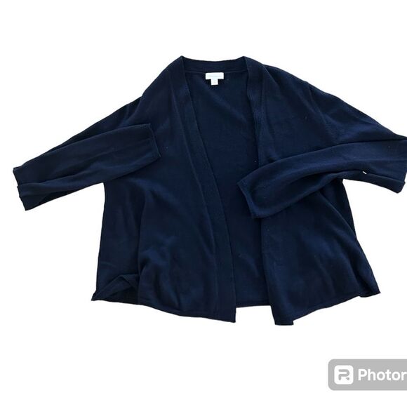 Splendid Lyr By Loopknit Cashmere-Blend Cardigan Navy, Size Small, NWOT - Picture 3 of 5